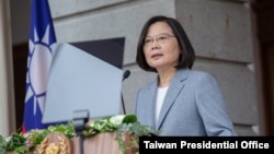 台灣總統蔡英文在台北發表第二任期就職講話。（2020年5月20日）