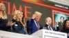President-elect Donald Trump gestures after ringing the opening bell at the New York Stock Exchange, in New York, Dec. 12, 2024.