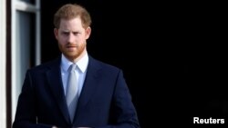 Le Prince Harry à Buckingham Palace, à Londres, le 16 janvier 2020.