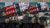 Pakistani-made NASR missiles are on display during a military parade to mark Pakistan's Republic Day, in Islamabad, March 23, 2017. 