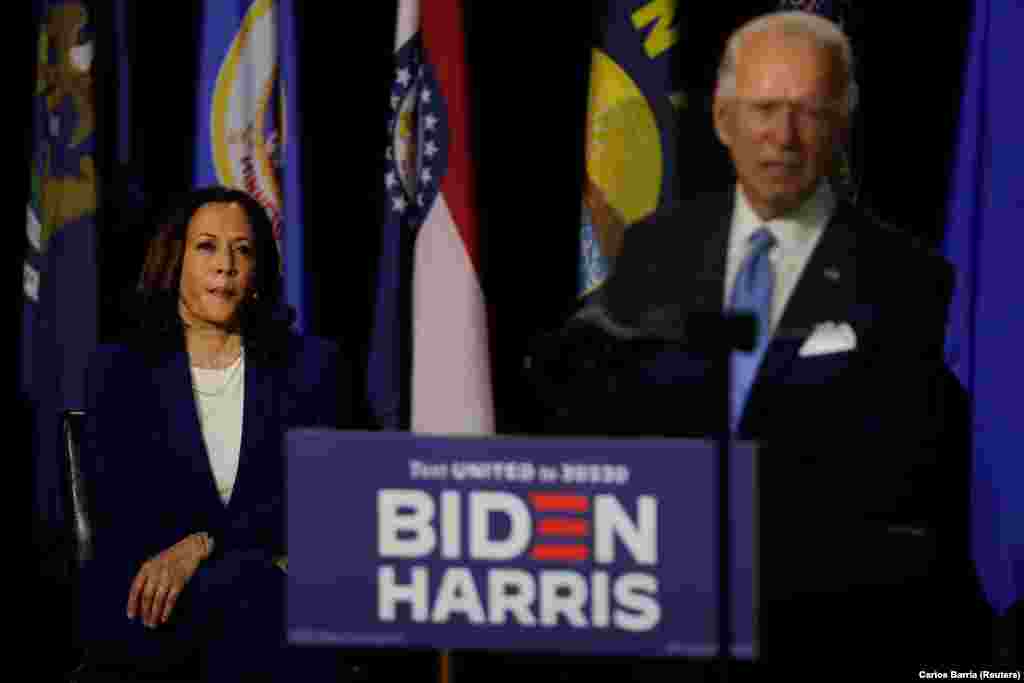 លោកអតីតអនុប្រធានាធីបតី Joe Biden ដែលរំពឹងថានឹងកា្លយជាបេក្ខជនប្រធានាធិបតីពីគណបក្សប្រជាធិបតេយ្យ ថ្លែងនៅពេលបង្ហាញខ្លួនរួមគ្នាជាលើកដំបូងកាលពីថ្ងៃ១២ ខែសីហា ឆ្នាំ២០២០ នៅ ក្រុង Wilmington រដ្ឋ Delaware ជាមួយលោកស្រី Kamala Harris សមាជិកព្រឹទ្ធសភានិងជាបេក្ខជនអនុប្រធានាធីបតីគណបក្សនេះដែលទើបត្រូវលោក Biden ជ្រើសរើស។