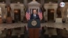 Biden vuelve a criticar a Trump en el aniversario del asalto al Capitolio