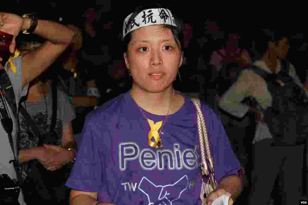 和平佔中運動舉行啟動佔中運動公民抗命集會(美國之音海彥拍攝)