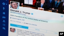 Un tweet du president americain Donald Trump (Capture d'écran du 3 avril 2017)