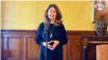 La vicepresidenta y canciller Marta Lucía Ramírez en declaraciones a la prensa el viernes 16 de julio, en instalaciones de la cancillería, en Bogotá.