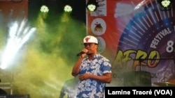 Smarty, la star du rap africain, à Ouagadougou, le 20 septembre 2020. (VOA/Lamine Traoré)