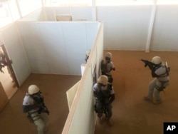 Un exercice lors de l'entraînement de 2018 à Niamey.