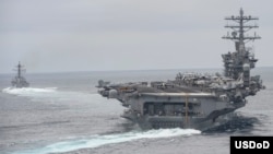 “尼米茲號”航空母艦在太平洋。