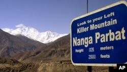 In this undated image, Nanga Parbat is seen in northern Pakistan. Nanga Parbat is widely known as "Killer Mountain" because of the many climbers who have perished there.