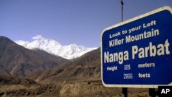 In this undated image, Nanga Parbat is seen in northern Pakistan. Nanga Parbat is widely known as "Killer Mountain" because of the many climbers who have perished there.