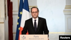 Le président français Francois Hollande à l'Elysée le 30 mars 2016. (Reuters/Stephane de Sakutin)