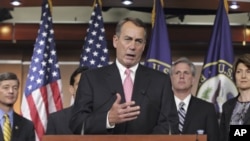 Le président de la Chambre, le républicain John Boehner