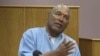 L'ex-star de football américain O.J. Simpson lors de son procès au centre correctionnel de Lovelock, Neveda, 20 juillet 2017. 