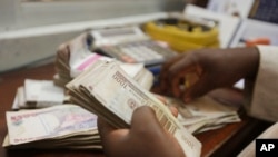 Bureau de change, Lagos, Nigeria, le 20 octobre 2015.