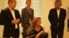 Zaha Hadid talks at the launched design for the Sleuk Rith Institute at her gallery in London, England, on Thursday 9th October, 2014. (Photo by Nhean Socheat/The Sleuk Rith Institute/DC-Cam)