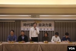 時代力量執行黨主席黃國昌（美國之音楊明拍攝）