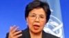 FILE World Health Organization Director-General Margaret Chan delivers her speech during a conference in Lyon, central France on March 23, 2016. 