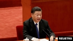 ប្រធានាធិបតី​ចិន​លោកXi Jinping ថ្លែង​នៅ​​ខួបទី១១០​នៃ​បដិវត្តន៍ Xinhai នៅ​ទីក្រុង​ប៉េកាំង ប្រទេស​ចិន​កាលពី​ថ្ងៃទី៩ ខែតុលា ឆ្នាំ២០២១។ (Reuters)