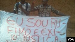 Manifestants en Angola, le 22 août 2016.
