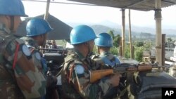 Ces Casques bleus de la mission des Nations unies en RDC