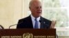 U.N. mediator for Syria Staffan de Mistura speaks to media after a new round of negotiations on the Syria conflict at the European headquarters of the United Nations in Geneva, Switzerland, March 14, 2016.