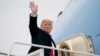 President Donald Trump boards Air Force One at Andrews Air Force Base, Maryland, Jan. 8, 2018, to travel to Nashville, Tennessee, to speak at the American Farm Bureau Federation's Annual Convention. 