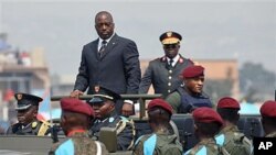 Le président congolais Joseph Kabila lors d'un défilé militaire