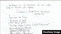Carta perdao dos activistas a Vladmiro da Piedade Parte II