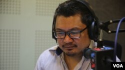 Ou Virak, President of Future Forum, a think tank group in Cambodia. ( Leng Len/VOA Khmer)