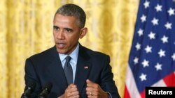 Le président Barack Obama, lors de son point de presse avec le Premier ministre Italien (Reuters/Jonathan Ernst)