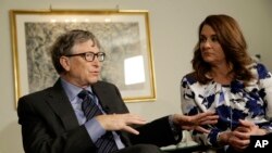 Bill and Melinda Gates, conférence de presse, New York, le 22 février 2016. 