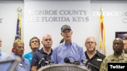 Le gouverneur de Floride Rick Scott fait une déclaration, 8 septembre 2017. Photo : @FLGovScott.