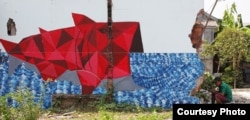 Graffiti in Boeung Kak area in Phnom Penh. (Courtesy of Sorita Heng)