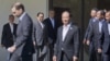 President Barack Obama, center, walks out with leaders of ASEAN, the 10-nation Association of Southeast Asian Nations, for the official group photo, Tuesday, Feb. 16, 2016, at the Annenberg Retreat at Sunnylands in Rancho Mirage, Calif. President Obama and leaders of Southeast Asia nations are wrapping up a two-day summit conceived to show U.S. seriousness about staying engaged and keeping a high profile in a region where a rising China has rattled American allies. (AP Photo/Pablo Martinez Monsivais)