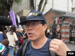 台灣退休陸軍遊姓上校（美國之音張永泰拍攝）