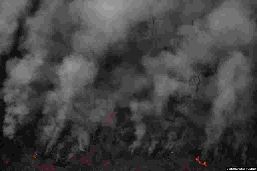 Floresta tropical da Amazónia arde junto a Porto Velho, no Estado de Rondónia. Brasil. 21 de Agosto