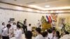 ទិដ្ឋភាពនៃពិធីបុណ្យសពរបស់ លោក សុខ អាន ប្រារព្ធតាមប្រពៃណី នៅគេហដ្ឋានលោក សុខ អាន នៅរាជធានីភ្នំពេញ​ ថ្ងៃទី ១៦ ខែមិនា ឆ្នាំ២០១៧។ (ខាន់ សុគុំមនោ/ VOA)
