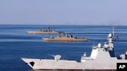 2019 年俄羅斯中國和伊朗在阿曼海舉行聯合軍演。