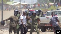 Une scène de la manifestation du 27 septembre à Conakry, où Soropogui et des centaines d'autres militants ont été arrêtés