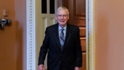 美國國會參議院共和黨領袖米奇·麥康奈爾。(2024年2月28日）