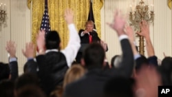 Donald Trump, conférence de presse, la Maison Blanche, le 16 février 2017. 