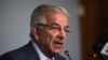 FILE - Pakistani Foreign Minister Khawaja Asif briefs reporters at the end of conference in Islamabad, Sep. 7, 2017.