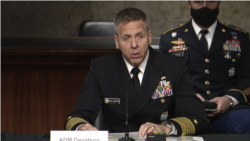 美軍印太司令部司令、海軍上將菲利普·戴維森2021年3月9日在參議院作證（美國參議院視頻截圖）