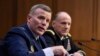 Gen. Tod D. Wolters, commander of U.S. European Command and NATO Supreme Allied Commander Europe, left, and Gen. Stephen Lyons, commander, U.S. Transportation command, right, testify before the Senate Armed Services Committee hearing, Feb. 25, 2020.