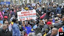 Manifestation de l'opposition congolaise en décembre 2011