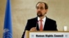 FILE - United Nations High Commissioner for Human Rights Zeid Ra'ad Al Hussein addresses a session of the Human Rights Council at the U.N. European headquarters in Geneva, Switzerland, Feb. 29, 2016.