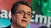 FILE - World Trade Organization Director-General Roberto Azevedo speaks in Mexico City, Aug. 11, 2014. 