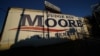 A banner promoting Republican Senatorial candidate Roy Moore is pictured on the side of a building in Birmingham, Alabama, Dec. 10, 2017.