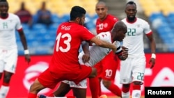 Le Tunisien contre le Burkina lors de la CAN 2017, à Libreville, le 28 janvier 2017.