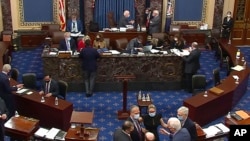 美國國會參議院議事資料照。